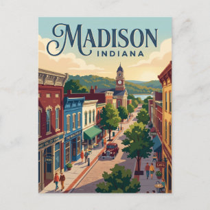 Cartão Postal Distrito Histórico de Madison Indiana