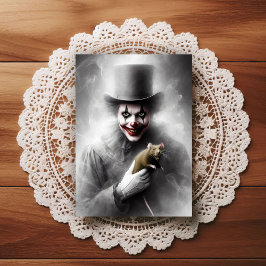 Cartão Postal Disturbed Vintage Clown With a Sinister Smile