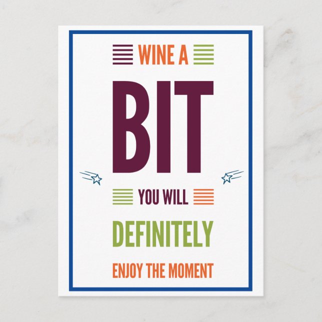 Cartão Postal Dito Divertido Citação Motivacional Aniversário (Frente)