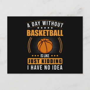 Cartão Postal Dito engraçado de basquete