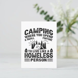 Cartão Postal Ditos engraçados de acampamento