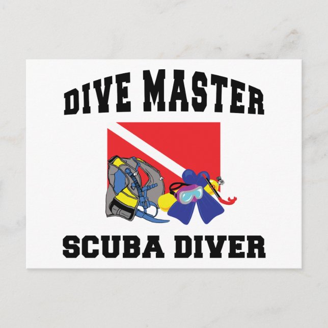 Cartão Postal Dive Master SCUBA Diver (Frente)