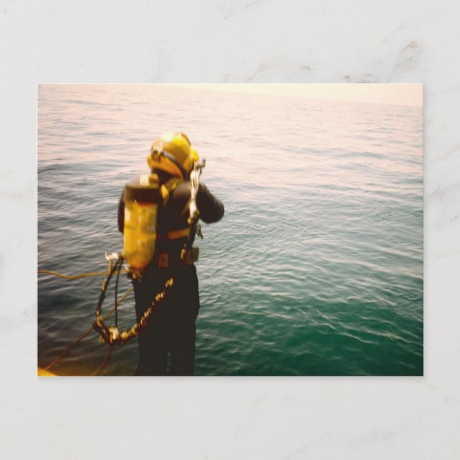 cartão postal "Diver Splash" (Frente)