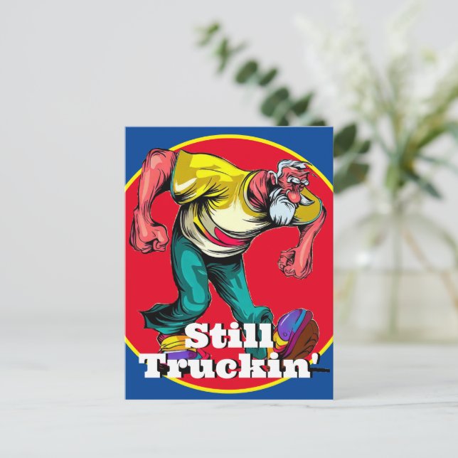 Cartão Postal Diversão Ainda Caminhando (Em pé/Frente)