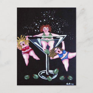 Cartão Postal Diversão Chubby Martini Divas Placas Postadas