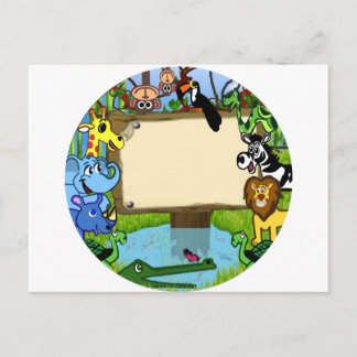 Cartão Postal Diversão com animais