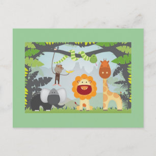 Cartão Postal Diversão da selva