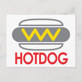 Cartão Postal Diversão de Ícones do Hotdog