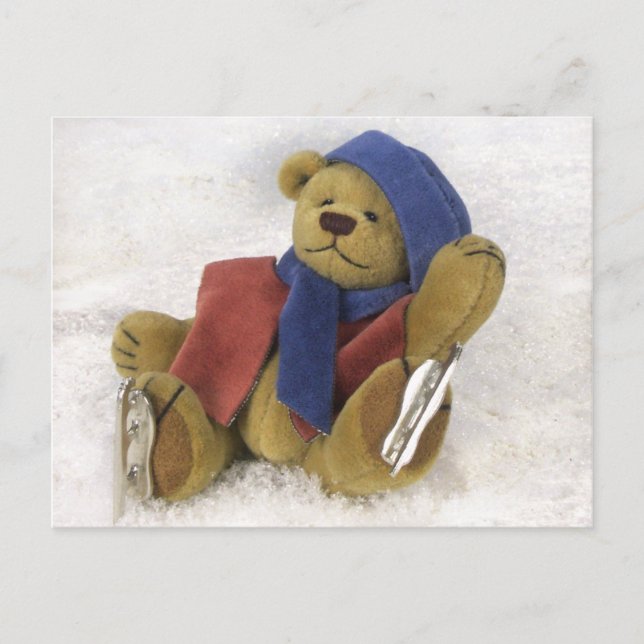 Cartão Postal Diversão de inverno da Dinky Bears (Frente)
