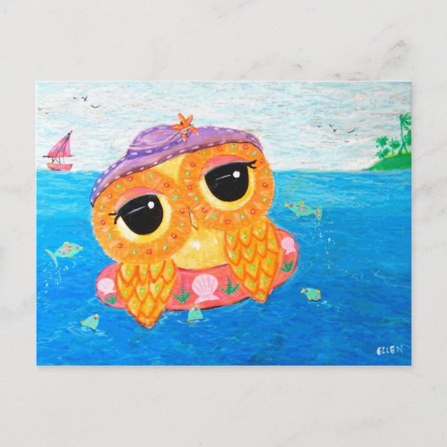 Cartão Postal Diversão de Verão (Frente)