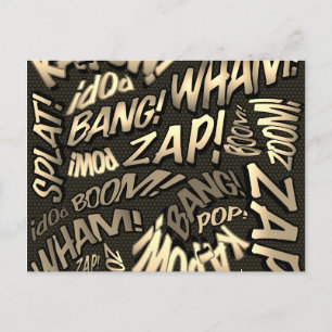 Cartão Postal Diversão Retro Quadrinhos Pop Art Vintage