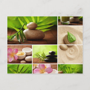 Cartão Postal Diversos - Padrões de Colagem Zen Spa Um