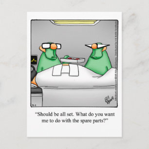 Cartão Postal Divertido de Recuperação com Humor