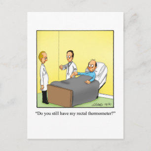 Cartão Postal Divertido de Recuperação com Humor