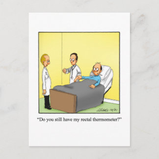 Cartão Postal Divertido de Recuperação com Humor