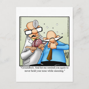 Cartão Postal Divertido de Recuperação com Humor
