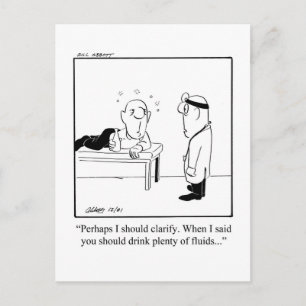 Cartão Postal Divertido de Recuperação com Humor