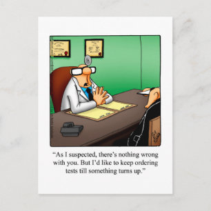 Cartão Postal Divertido de Recuperação com Humor