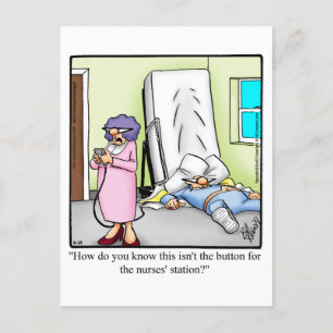 Cartão Postal Divertido de Recuperação com Humor