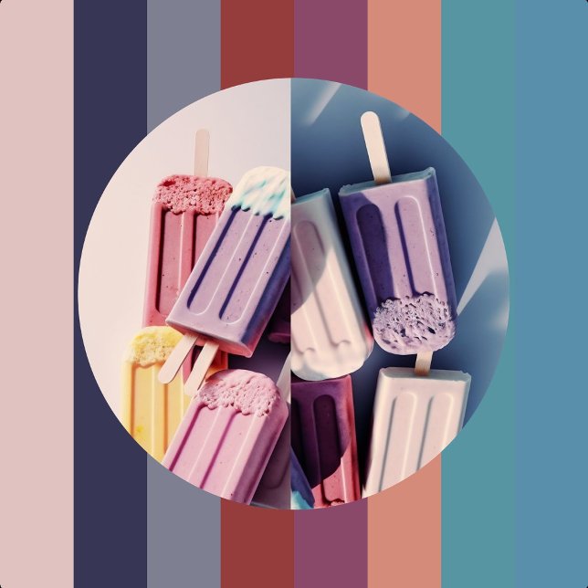 Cartão Postal Divertido I Divisão do Sorvete Moderno (Color Scheme for Postcard - Plus a Closeup View - Please Refrain From Licking the Screen)