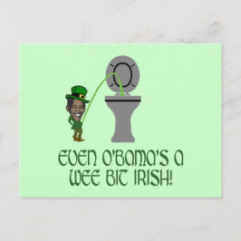 Cartão Postal Divertido Irlandês Obama