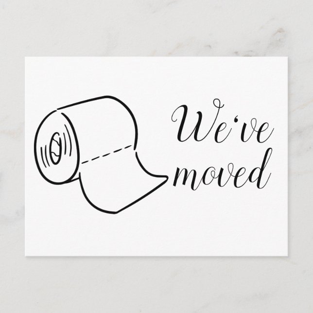 Cartão Postal Divertido Mudando Casa Novo Endereço (Frente)