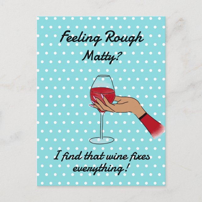 Cartão Postal Divertido Recupere-se Bem (Frente)