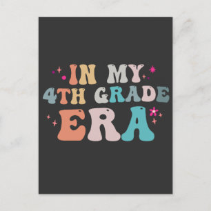 Cartão Postal Divertido Volta às Aulas Na Minha Era da 4ª Série 