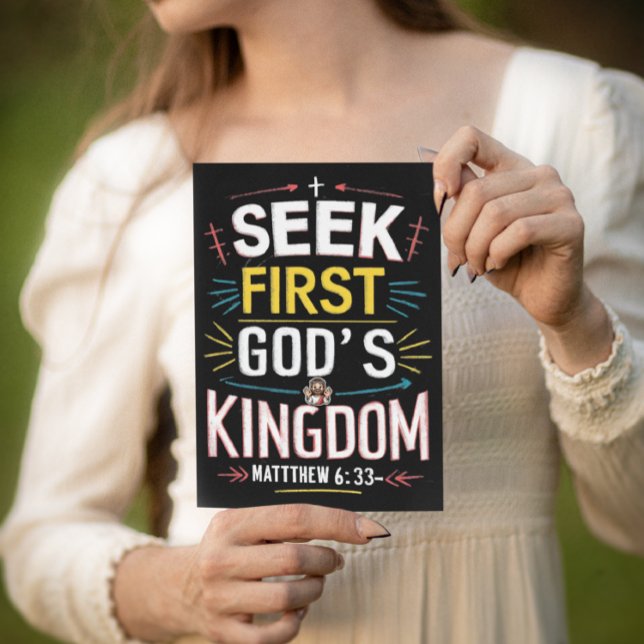 Cartão Postal Divina Busca: Perseguindo o Reino de Deus (Criador carregado)