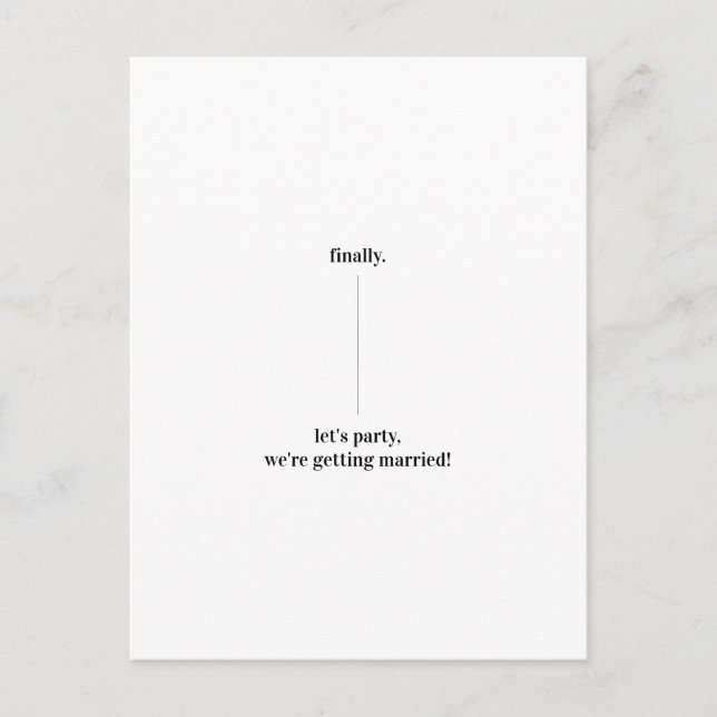 Cartão Postal Divirta Quirky Design Salve a Atualização de Casam (Frente)