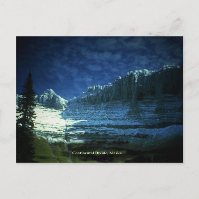 Cartão Postal Divisão continental do excelente no Alasca (Frente)