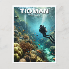 Cartão Postal Divisor Tioman Malásia Scuba