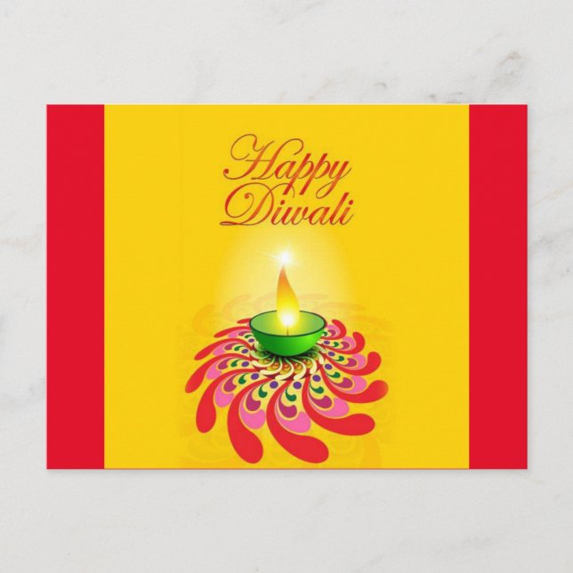 Cartão Postal diwali (Frente)
