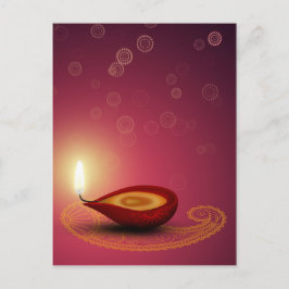 Cartão Postal Diwali brilhante - Cartão-postal