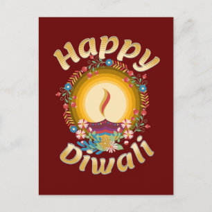 Cartão Postal Diwali Festival das Luzes Hindu Sikh Jain