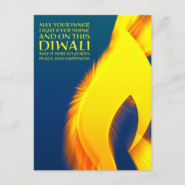 Cartão Postal diwali inspiration inner light burst (Frente)