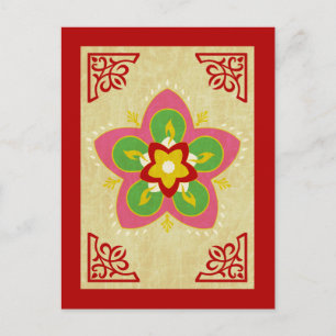 Cartão Postal diwali rangoli