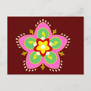 Cartão Postal diwali rangoli feliz