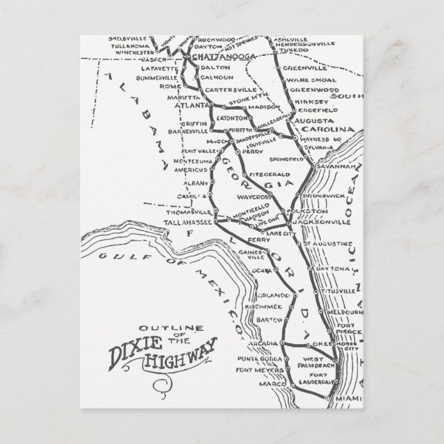 Cartão Postal Dixie Highway D1 (Frente)