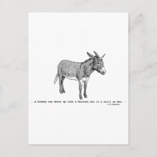 Cartão Postal DIY DonkeyUnicorn ver2