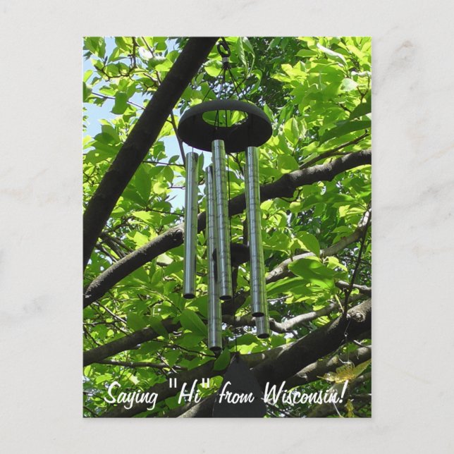 Cartão Postal Dizendo Oi em Wisconsin (Frente)