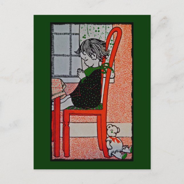 Cartão Postal Dizendo Orações (Frente)