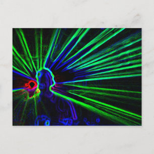 Cartão postal DJ e Laser Lights