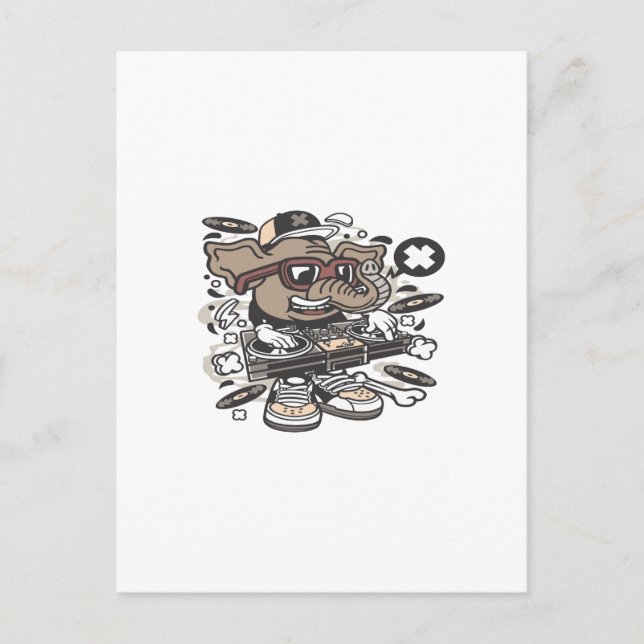 Cartão Postal Dj Elephant (Frente)