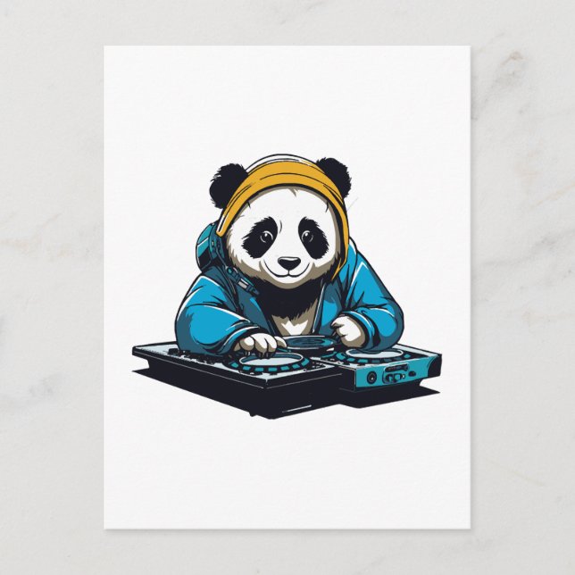 Cartão Postal DJ Kawaii Panda (Frente)