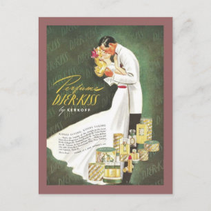Cartão Postal Djer Kiss Casal Romântico