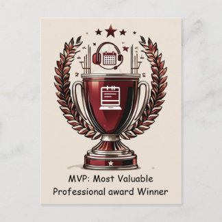 Cartão Postal dmin Professionals Day MVP Trophy Greeting