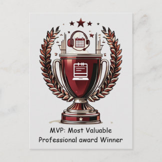 Cartão Postal dmin Professionals Day MVP Trophy Greeting