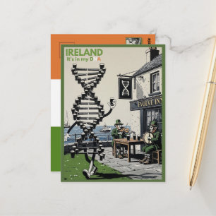 Cartão Postal DNA irlandês humoroso