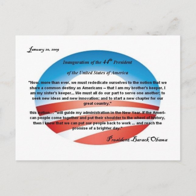 Cartão postal do 0bama O (Frente)
